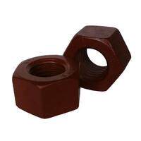 1"-8 A194-2H Heavy Hex Nut, Coarse, Med. Carbon, Teflon (Xylan®) Red